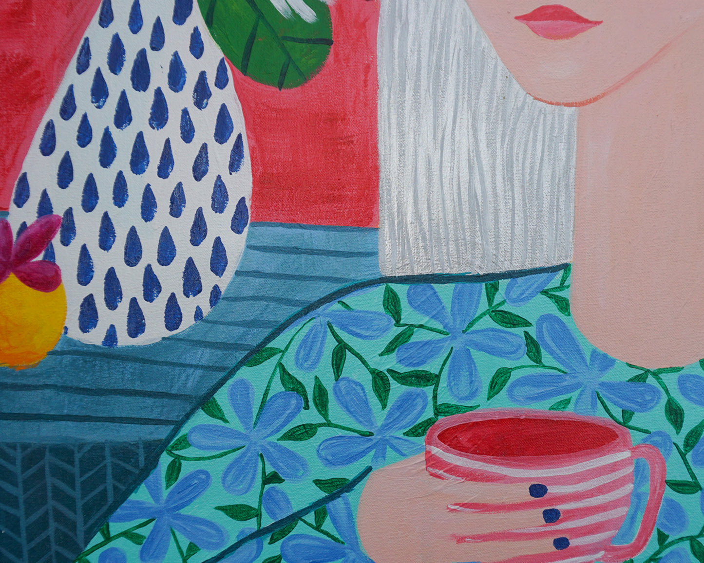 Perras tomando café