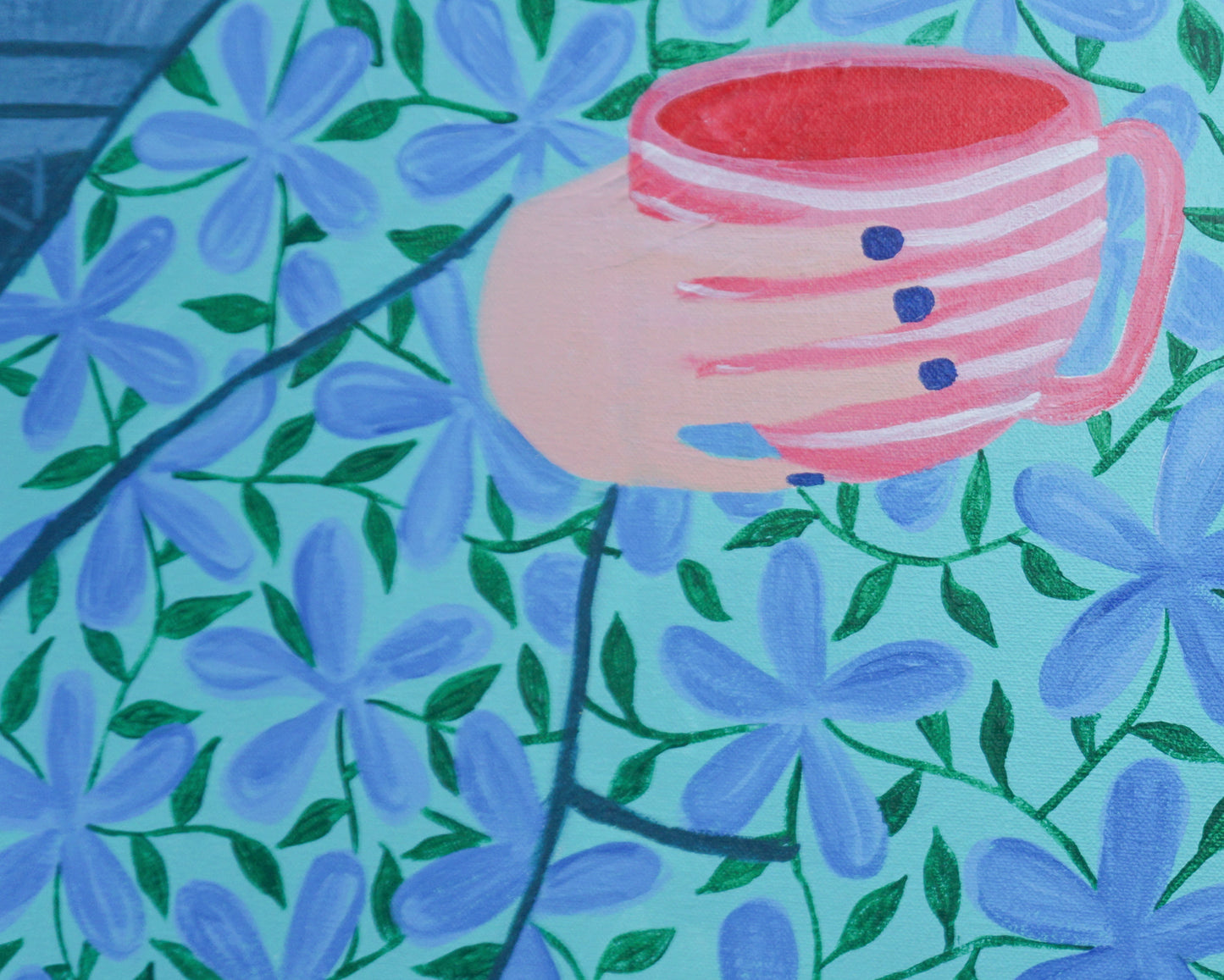 Perras tomando café