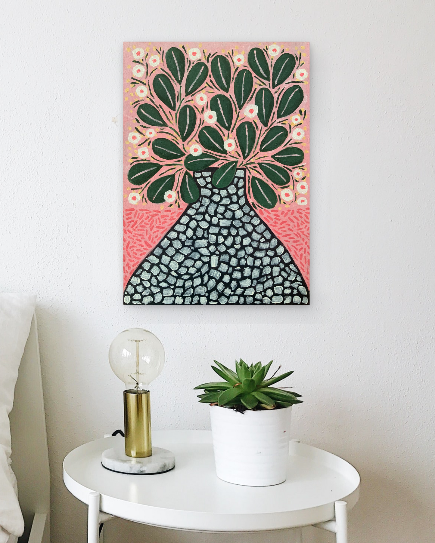 Florero y flores