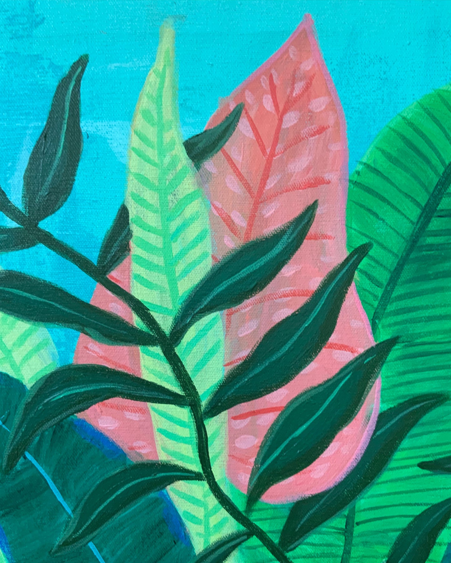 Medio desnuda en selva