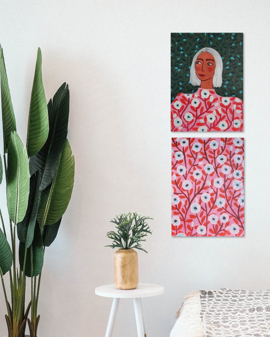 Vestida de noche rosa