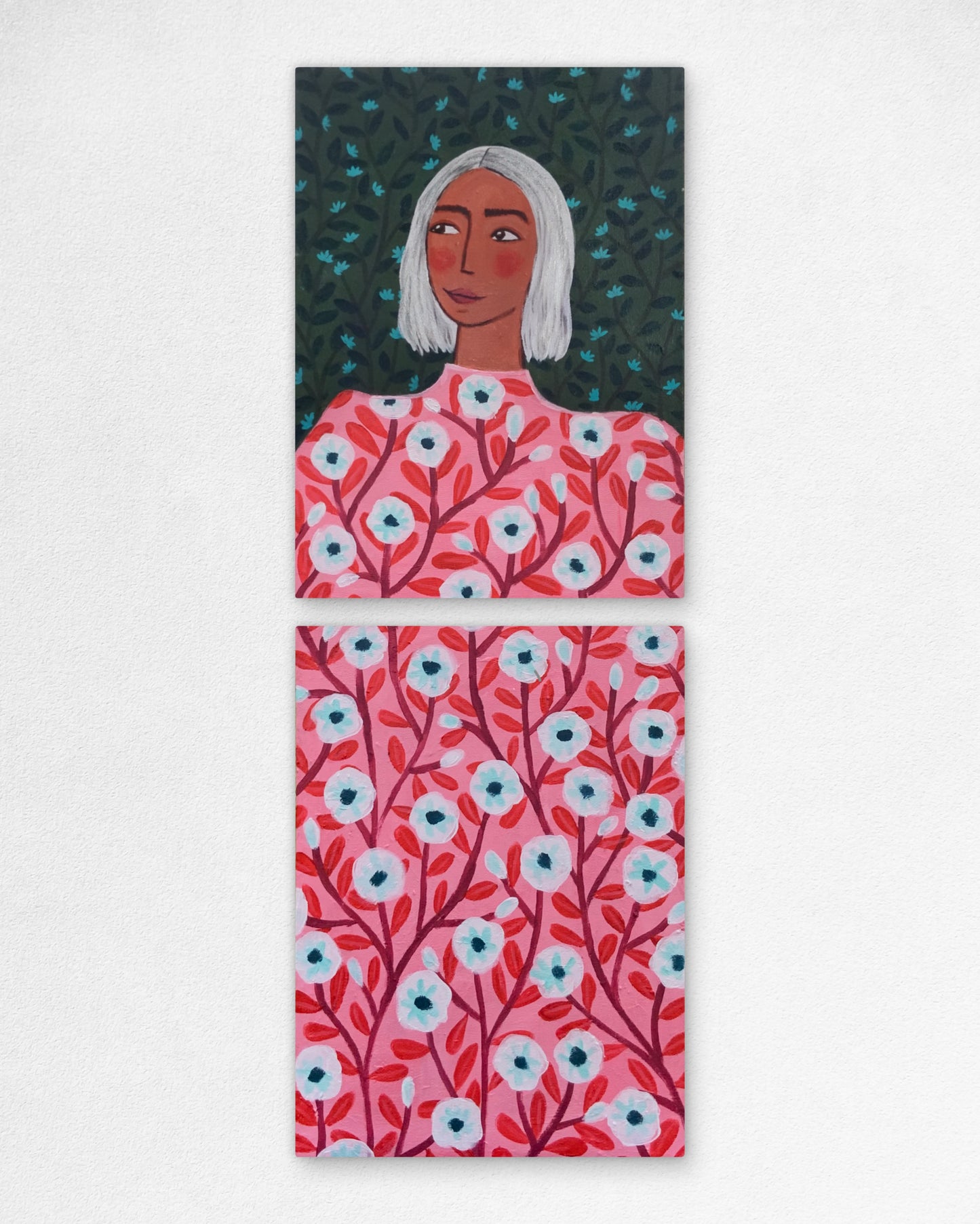Vestida de noche rosa