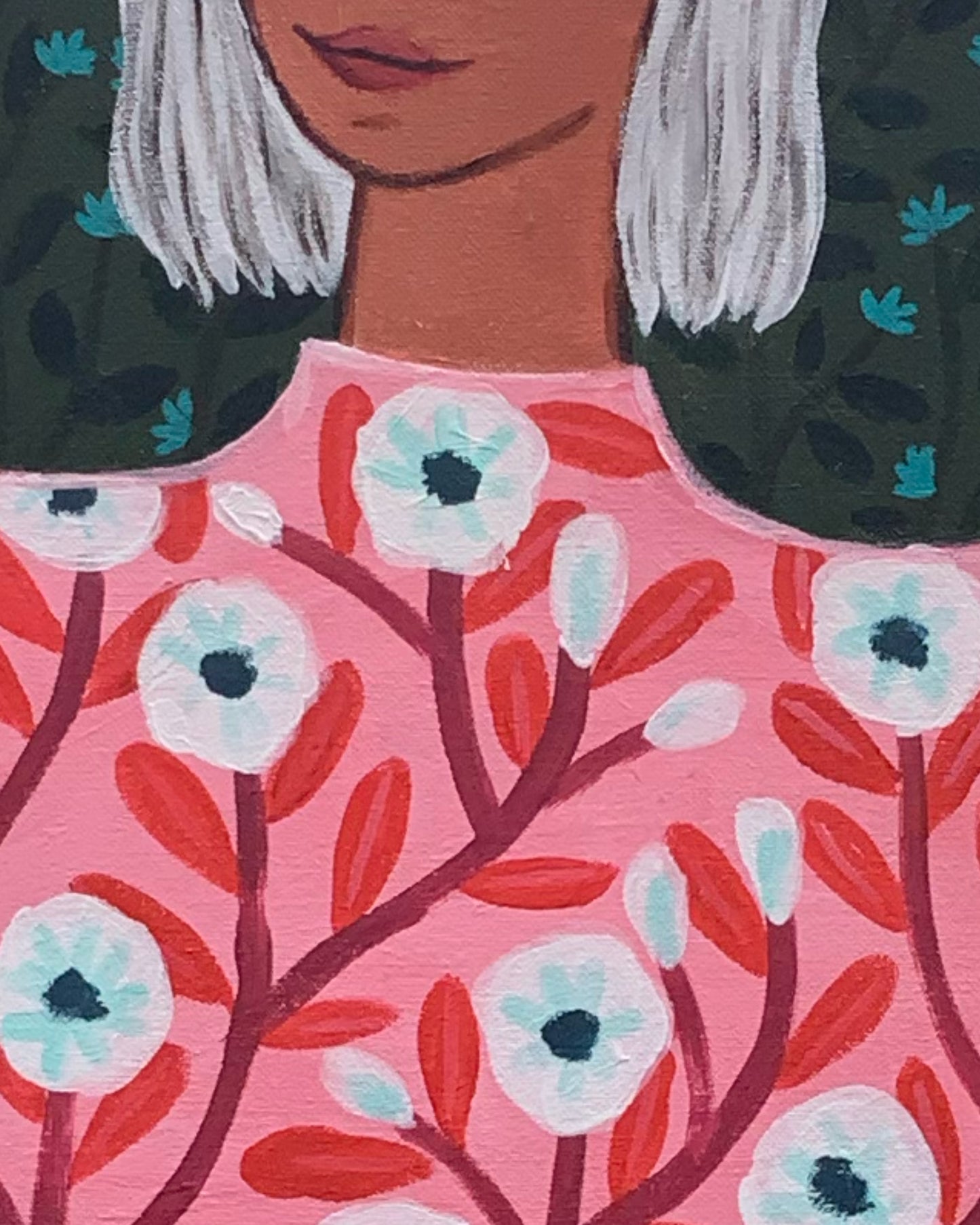 Vestida de noche rosa